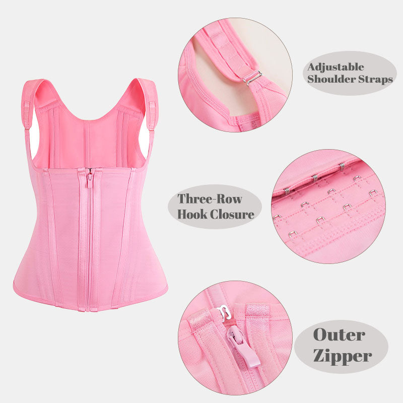 Sculpt Hourglass Vest Waist Trainer With Adjustable Shoulder Strap