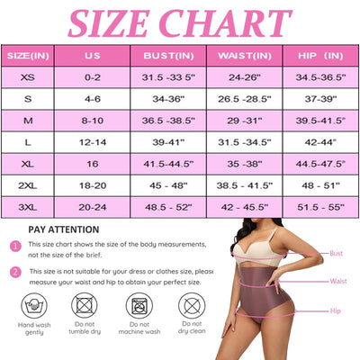 Seamless Body Shaper Butt Lifter High Waist Sculpt Tummy Control High-Waist Brief