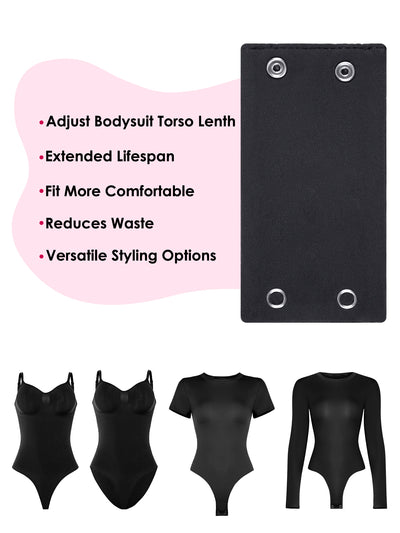 Women's Bodysuits Extender, Adds Length To Bodysuit Snap, Adult Long Torso Adjustable Sizing Snap Extenders