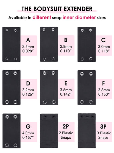 Women's Bodysuits Extender, Adds Length To Bodysuit Snap, Adult Long Torso Adjustable Sizing Snap Extenders