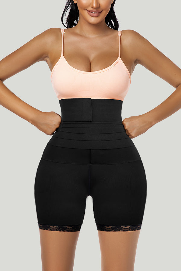 2 in 1 Pants Detachable Bandage Wrap Waist Trainer Shapewear Shorts With Butt Lifter