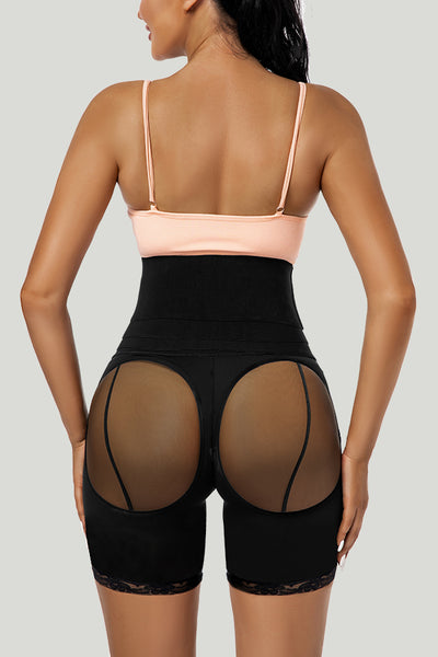 2 in 1 Pants Detachable Bandage Wrap Waist Trainer Shapewear Shorts With Butt Lifter