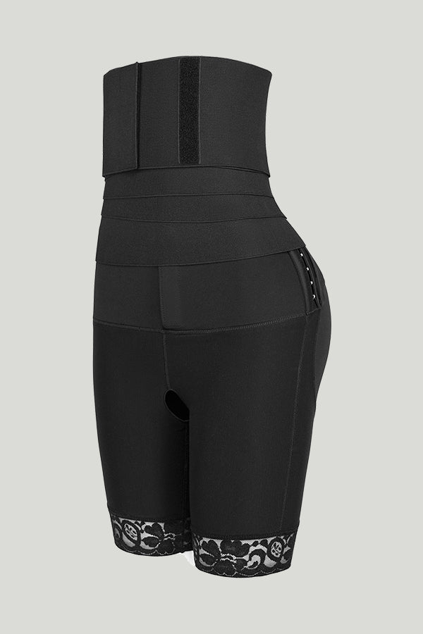 2 in 1 Pants Detachable Bandage Wrap Waist Trainer Shapewear Shorts With Butt Lifter