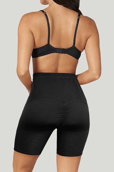 Women Compression Velform High Waisted Butt Lifter X Cross Body Shaper Crotchless Panties