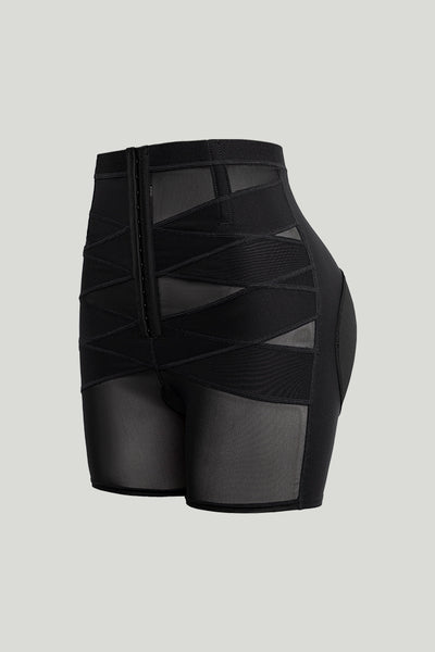 Women Compression Velform High Waisted Butt Lifter X Cross Body Shaper Crotchless Panties