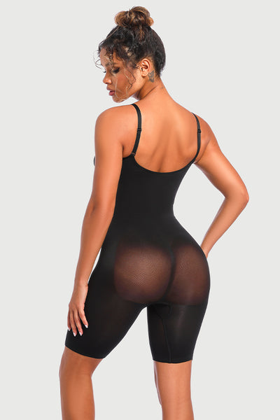 One Piece Mid Thigh Tummy Control Butt Lifter Seamless Full Body Shaper Bodysuit