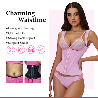 Sculpt Hourglass Vest Waist Trainer With Adjustable Shoulder Strap