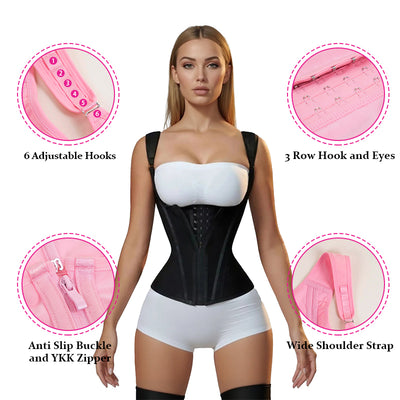 Sculpt Hourglass Vest Waist Trainer With Adjustable Shoulder Strap