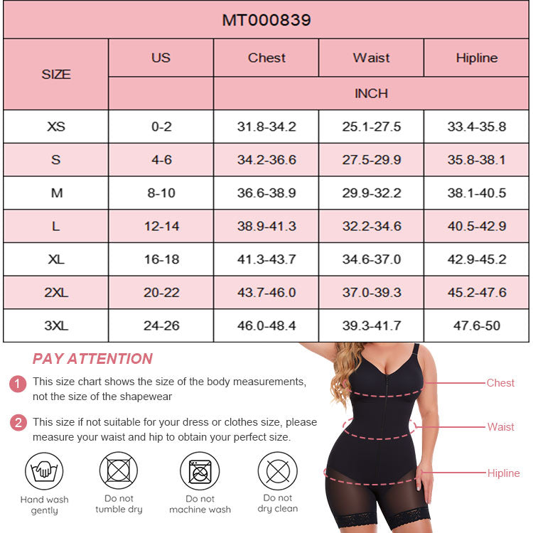 Slimming Underwear Lace Detail Full-Body Butt Lifter boyshort Sculpt Lace Zip Up Colombla Fajas Bodysuit